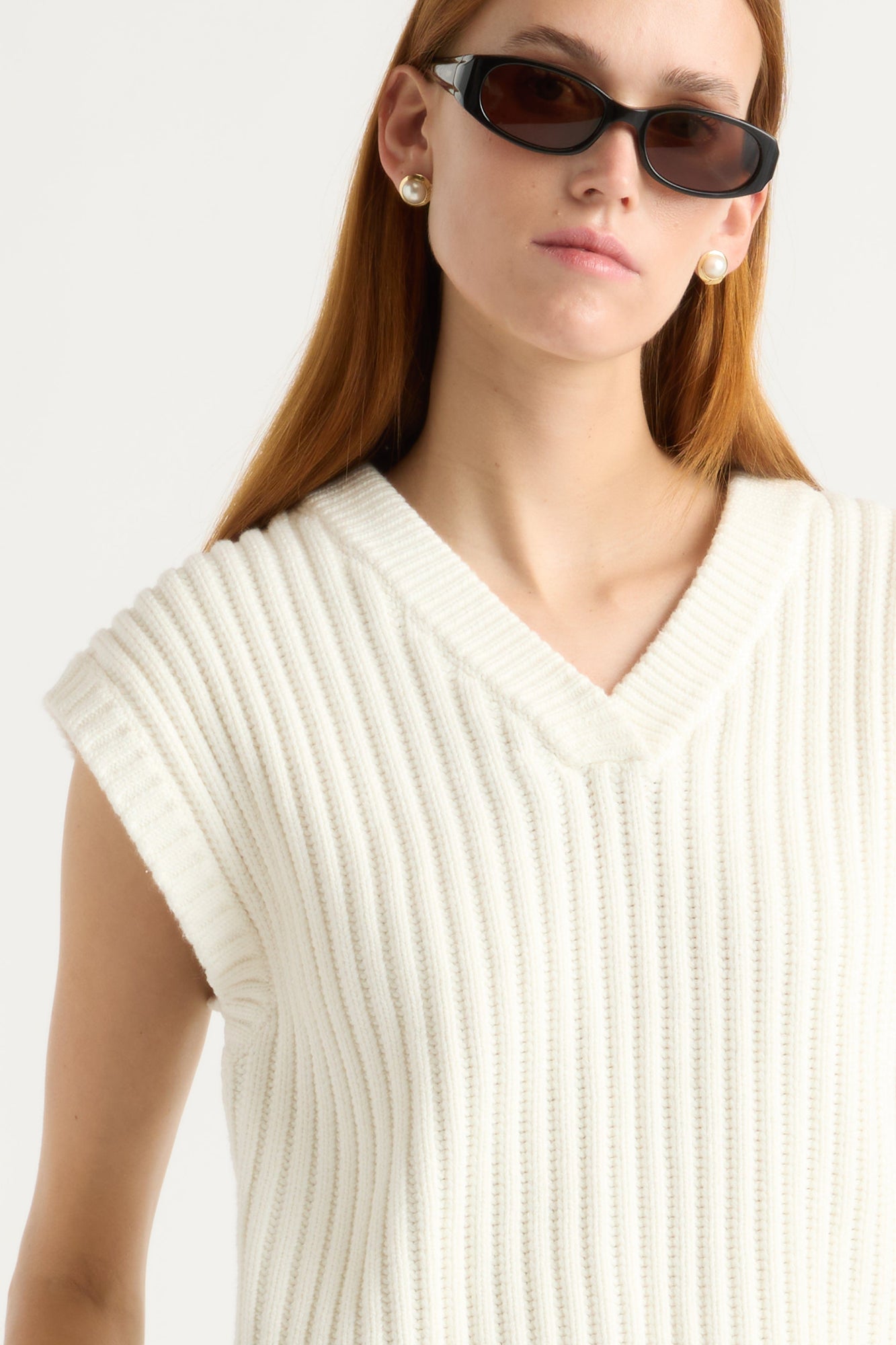 Kelsey | Nicola Organic Cotton Sweater Vest in Size Small