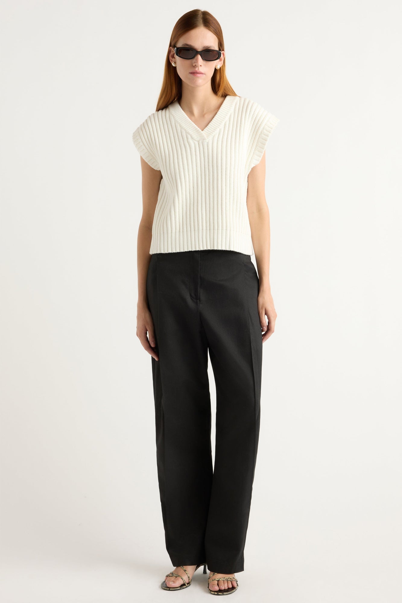 Kelsey | Nicola Organic Cotton Sweater Vest in Size Small