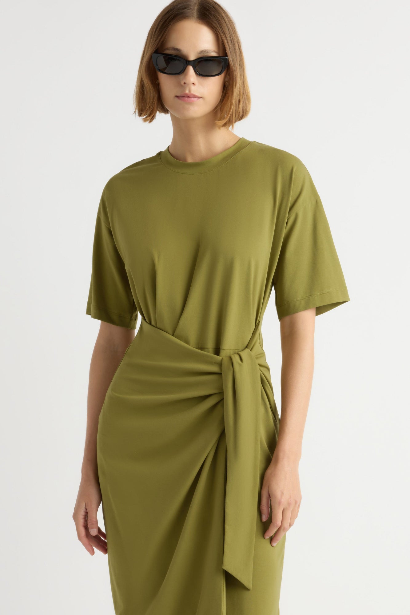 Mali | Noa Organic Cotton T-Shirt Wrap Dress in Size Small