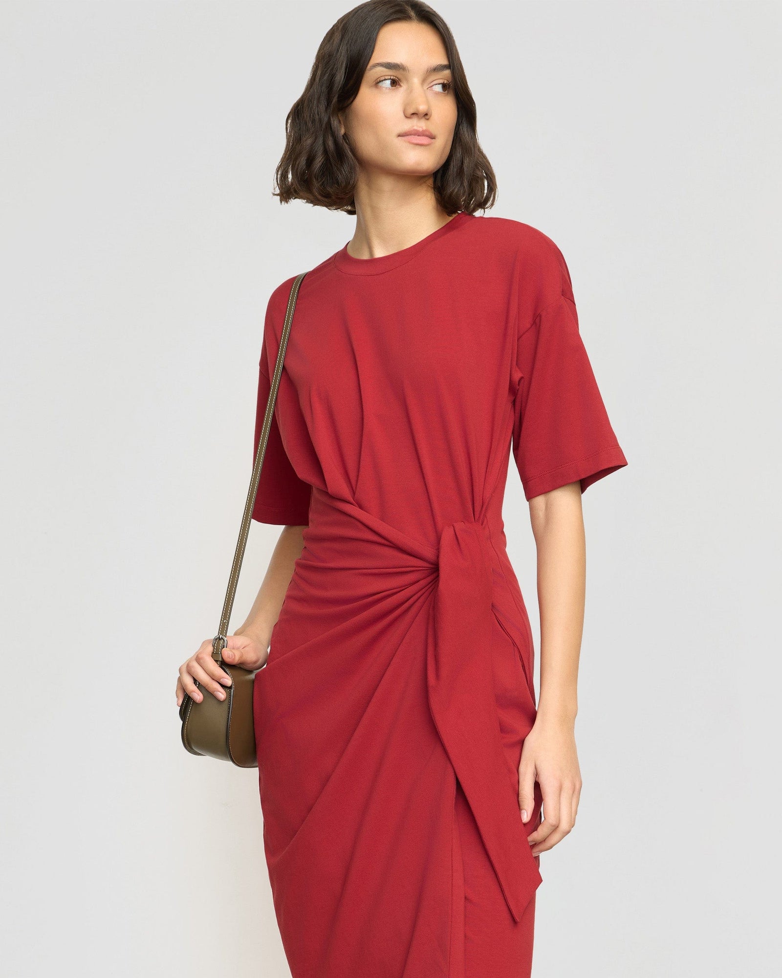 Olivia | Noa Organic Cotton T-Shirt Wrap Dress in Size Small 
