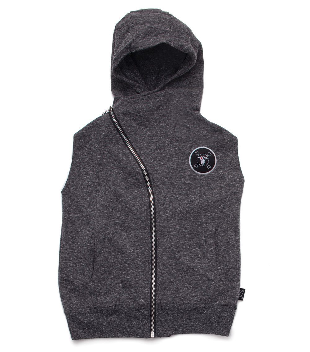 Kid | Hooded Vest | Charcoal Grey