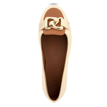 Bell Casual Flat | Gold/Tan Faux Leather