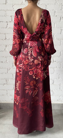 Long Dress | Red/Beige