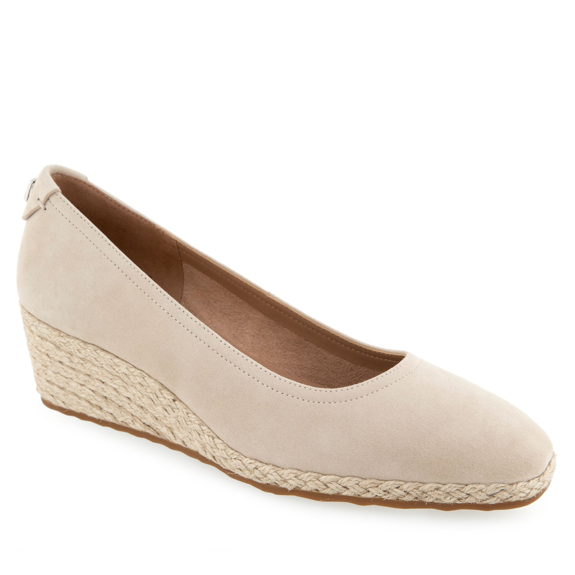 Roma Dress Wedge | Stone Suede