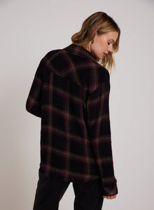 Oversized Shirt with Pocket | Autumn Sunset Plaid
