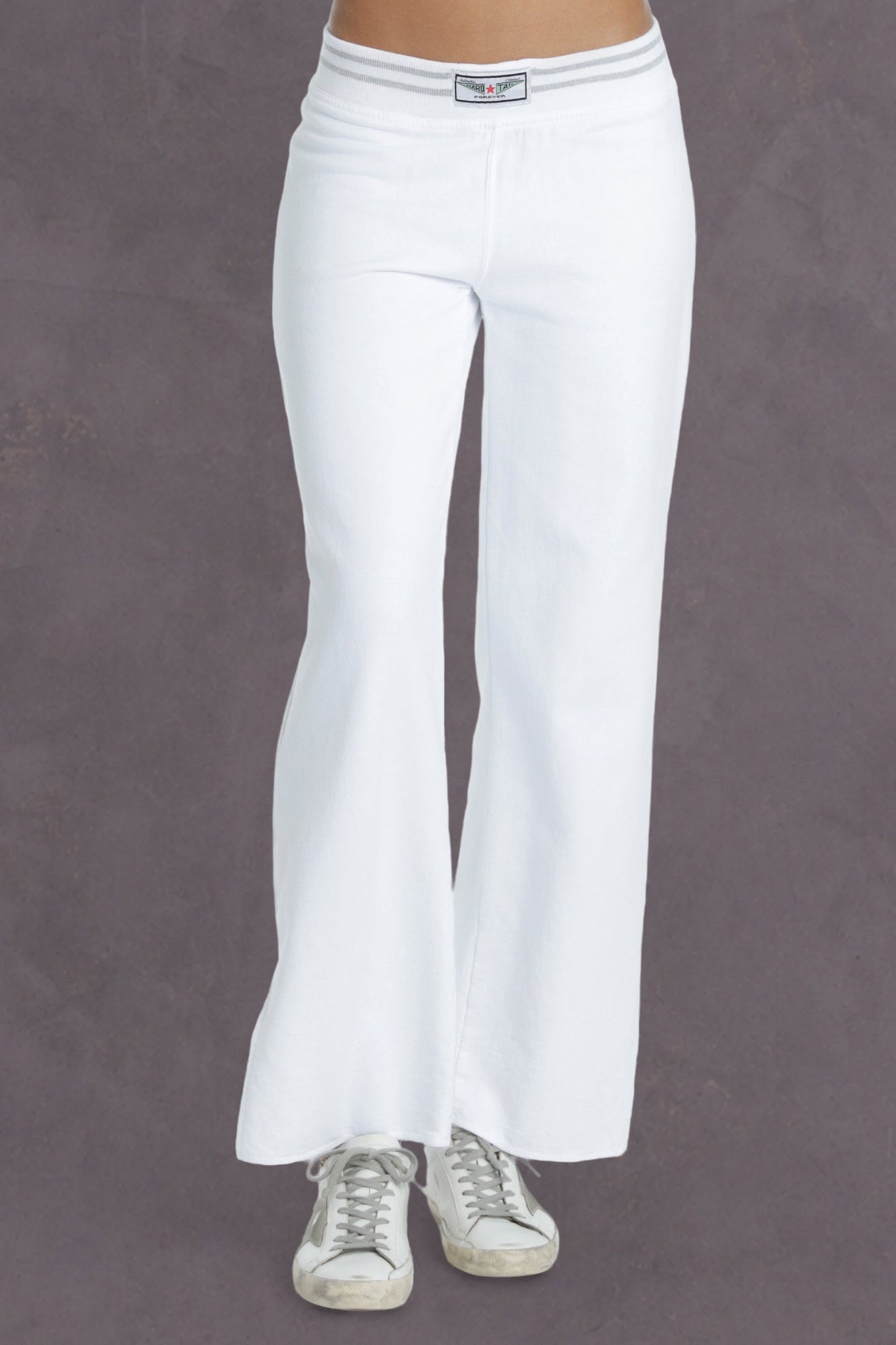 Women | Vintage Boxer Split Leg Sweatpant | White