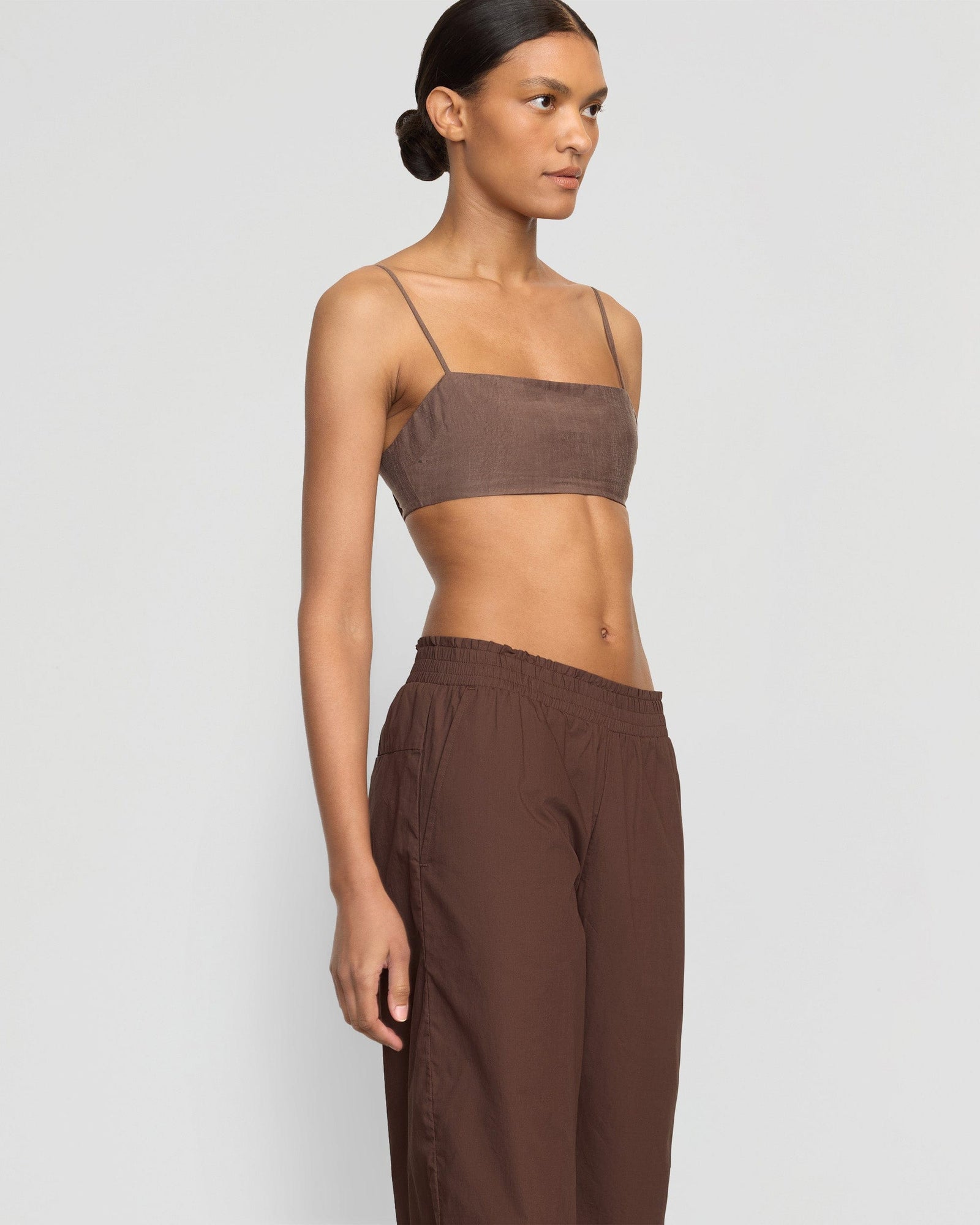 Vanessa | Paula Smocked-Waist Organic Cotton Pant in Size Small