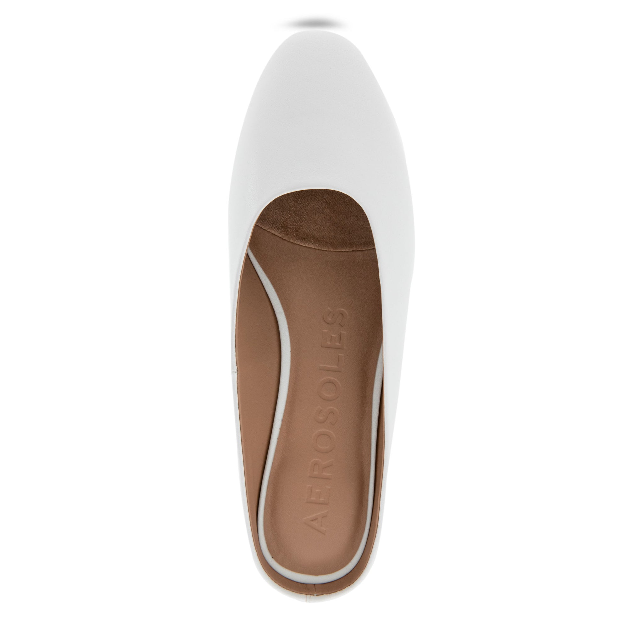 Amara Casual Mule | White Shiny Leather