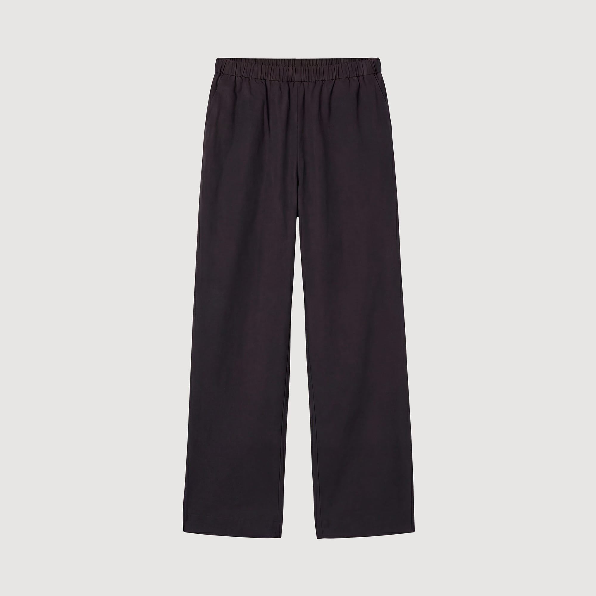 Peyton Stretch-Waist Organic Cotton Pant (Petite) | Black