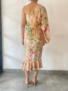 Midi Dress | Peach/Multi