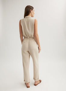 Pocket Jumpsuit | Linen Sand