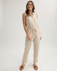 Pocket Jumpsuit | Linen Sand