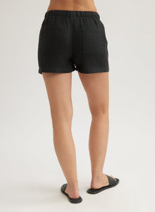 Linen Pocket Short | Black