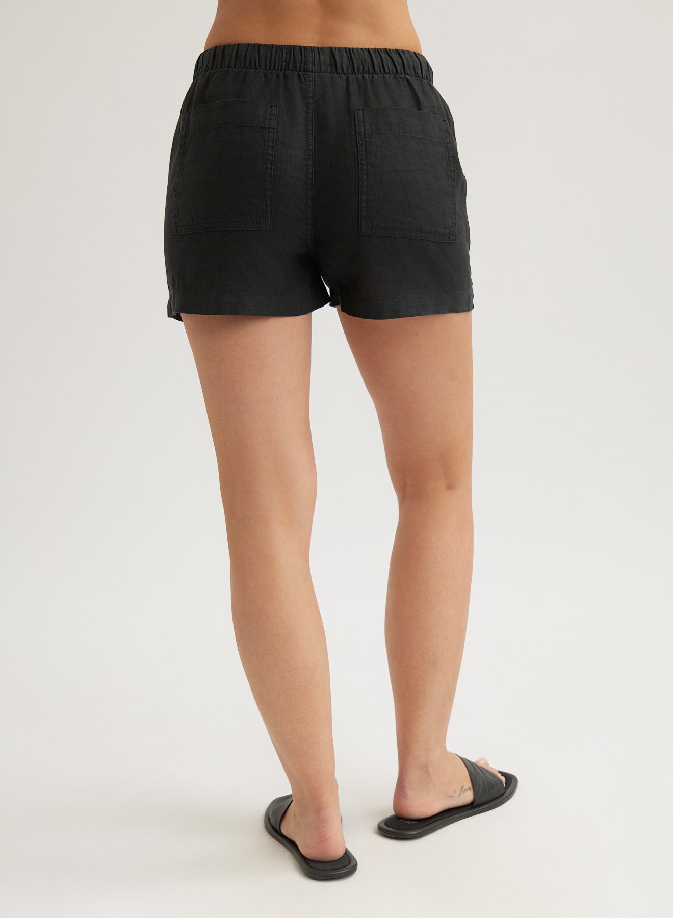 Linen Pocket Short | Black