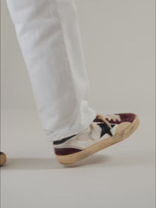 Men | Mid Star Nappa with Suede Star & Inserts | Cream x Wine Red x Black (V1)
