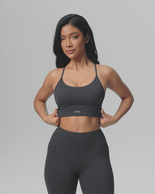 Seamless Crossback Bra | Charcoal