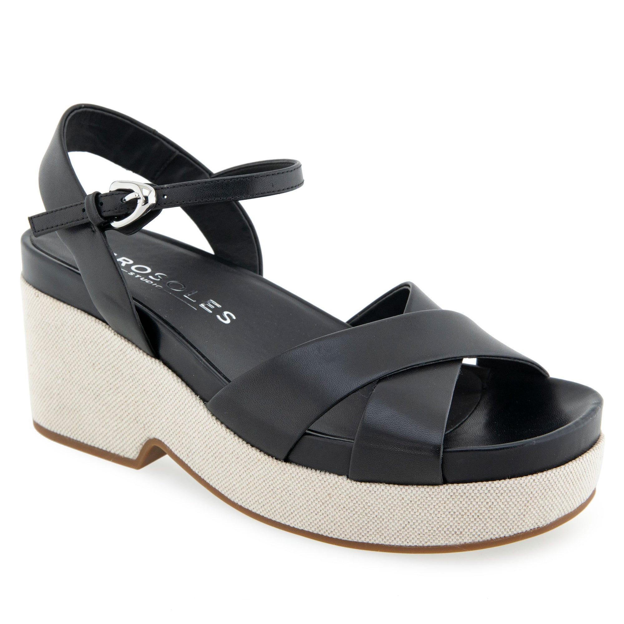Chabella Sandal Dress Platform | Black Leather