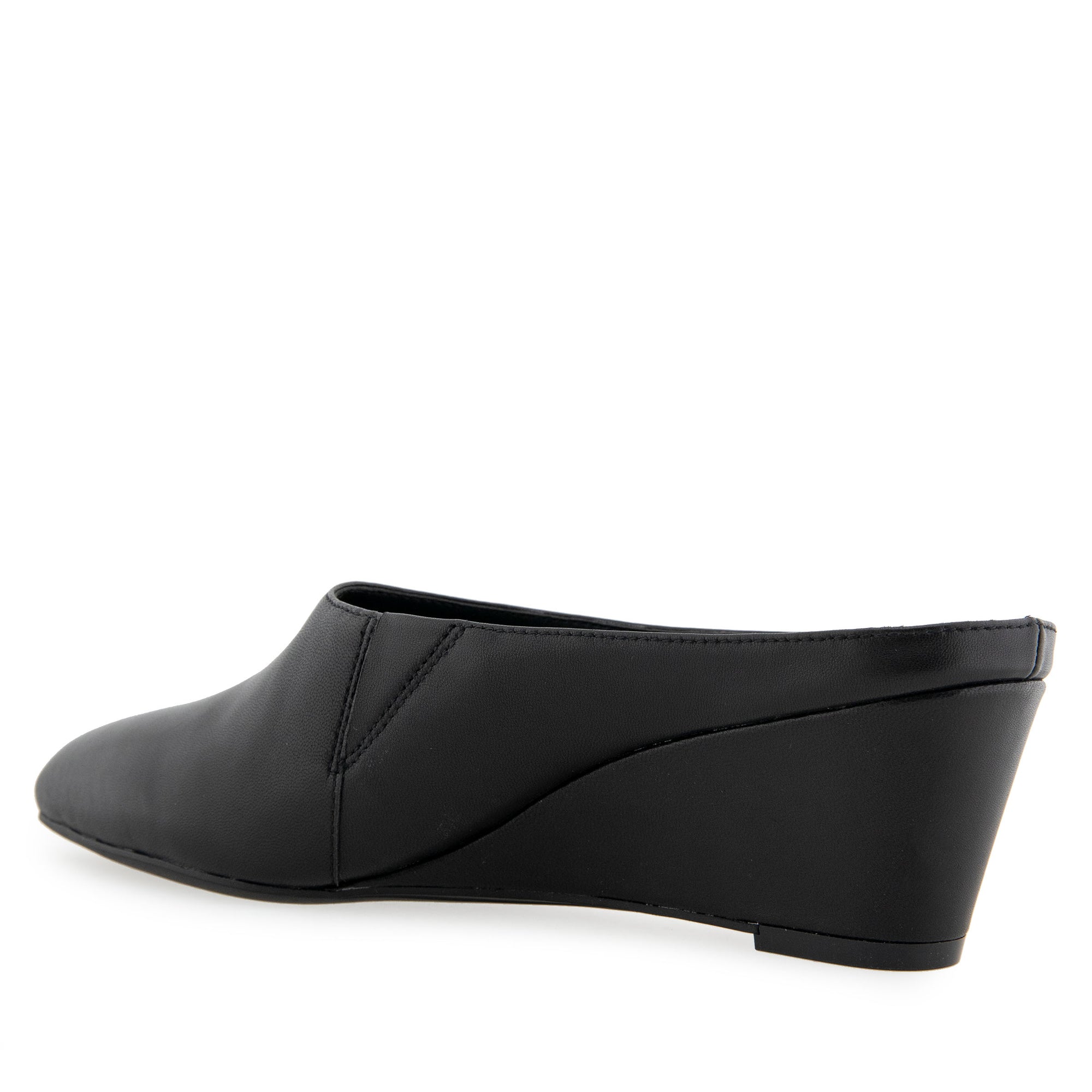 Camia Dress Wedge | Black Leather