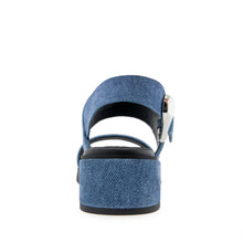Dantay Sandal Block Heel | Blue Jean Denim Suede