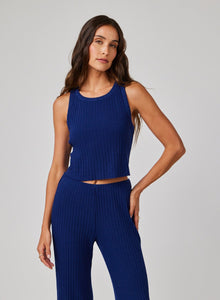 Raw Edge Tank | Navy Coast