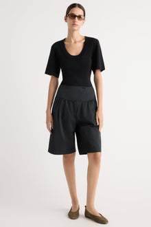 Karolina | Reina Sculpted Scoop-Neck Knit Top in Size Extra Small