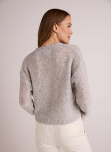 Relaxed V-Neck Sweater | Heather Grey