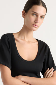 Karolina | Renee Sculpted Scoop-Neck Tee in Size Extra Small