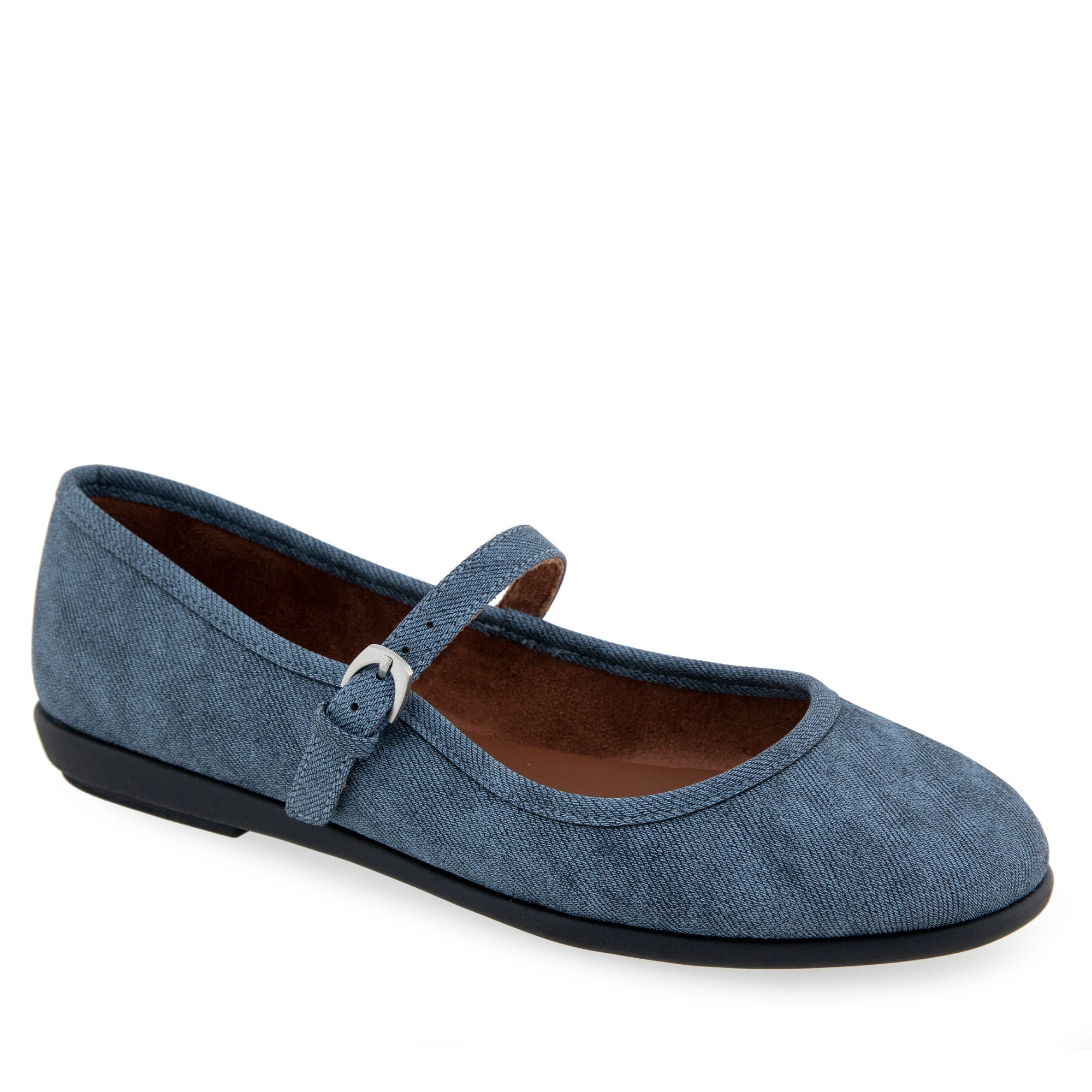Baylee Casual Flat | Denim  Faux Leather