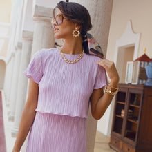 Lilac Pleated Crop Top - Dannijo
