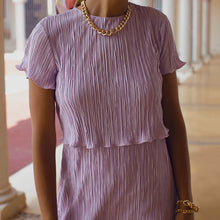 Lilac Pleated Crop Top - Dannijo