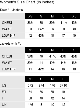 Product size guide