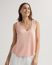 Scoop Neck Tank Top | Peach Fizz