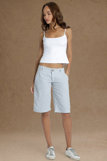 Women | Seersucker Bermuda Short | Dove