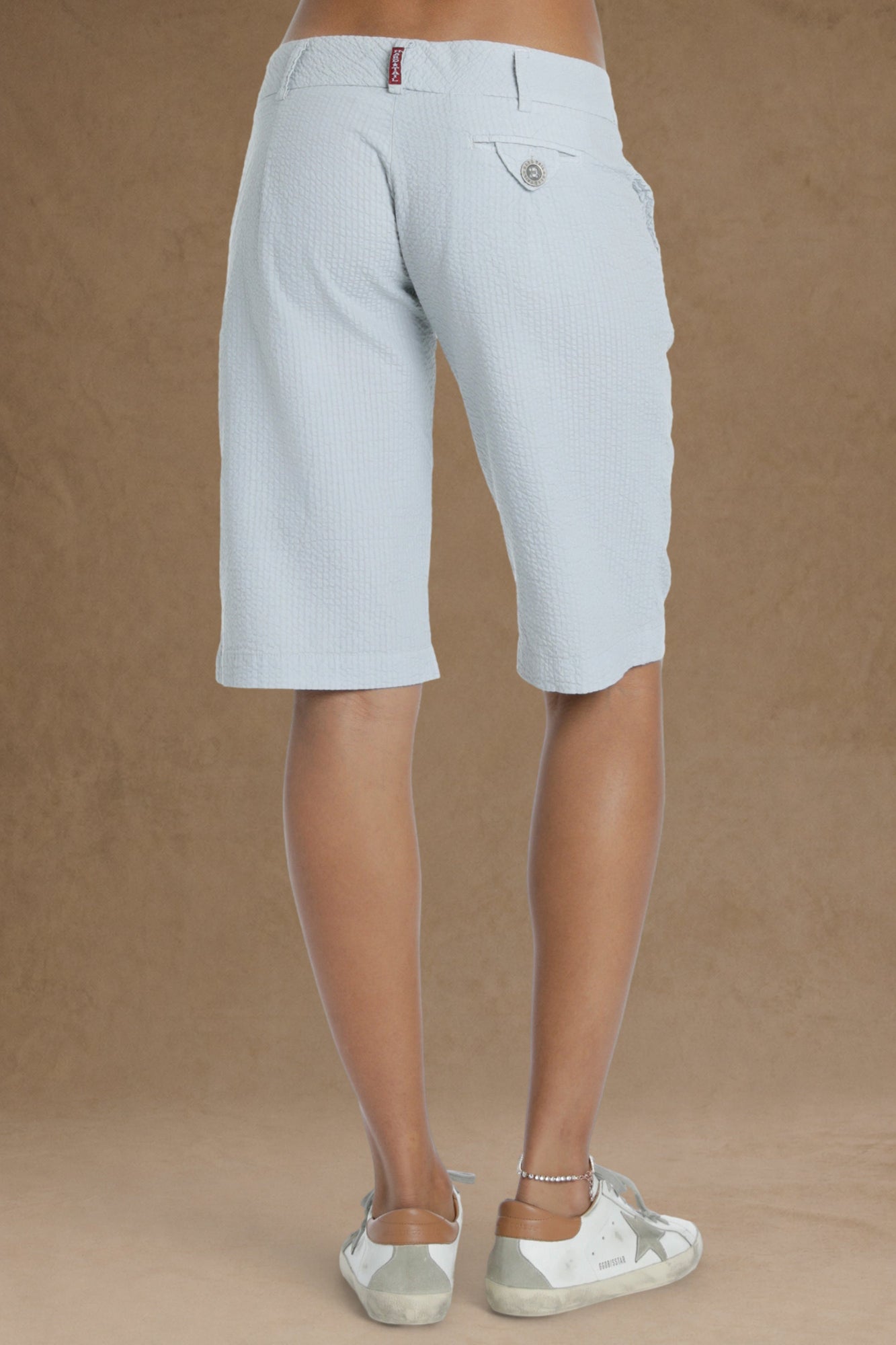 Women | Seersucker Bermuda Short | Dove