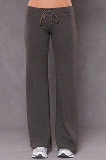 Women | Sherpa Drawstring Flare Sweatpant | Heather/Olive