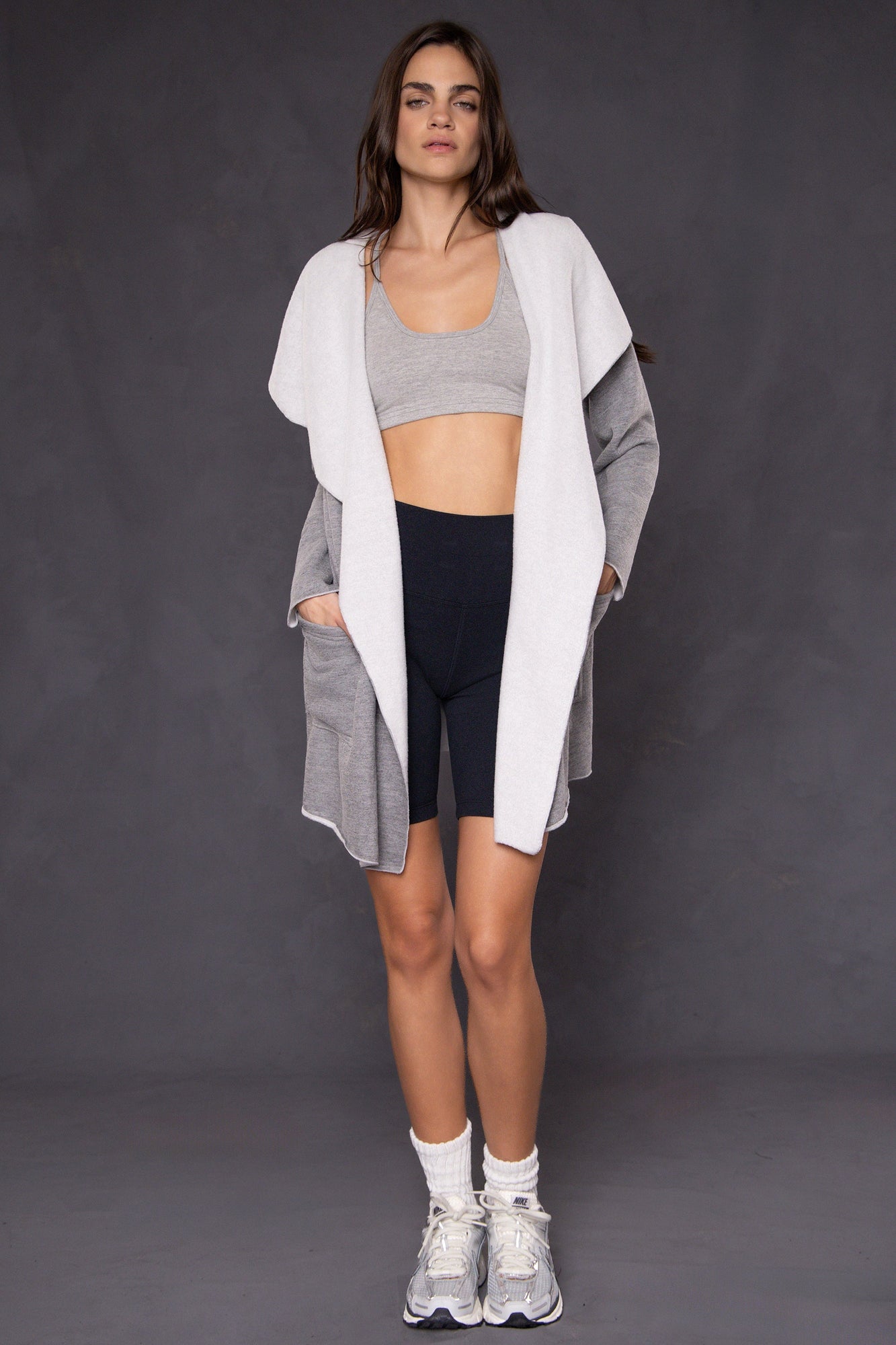 Women | Sherpa Oversized Lounge Wrap | Heather Gray