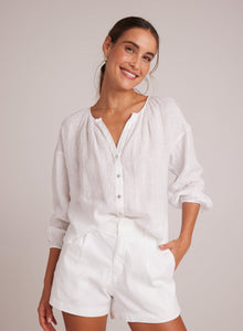 Shirred Neck Blouse | White