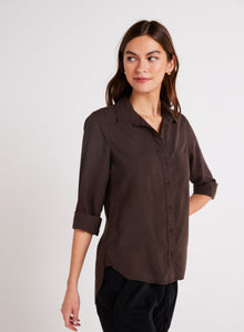 Shirt Tail Button Down | Chestnut Brown