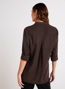 Shirt Tail Button Down | Chestnut Brown