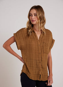 Short Sleeve Pocket Button Down | Topaz Gold