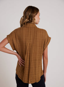 Short Sleeve Pocket Button Down | Topaz Gold
