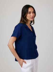 Short Sleeve Pullover | Navy Coast