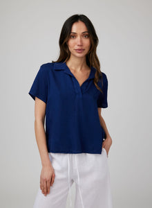Short Sleeve Pullover | Navy Coast