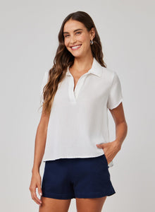 Short Sleeve Pullover | White