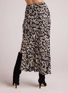 Side Slit Bias Maxi Skirt | Ditsy Floral Print