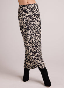 Side Slit Bias Maxi Skirt | Ditsy Floral Print
