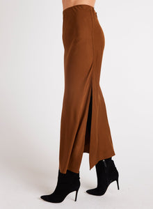 Satin Side Slit Maxi Skirt | Twilight Gold