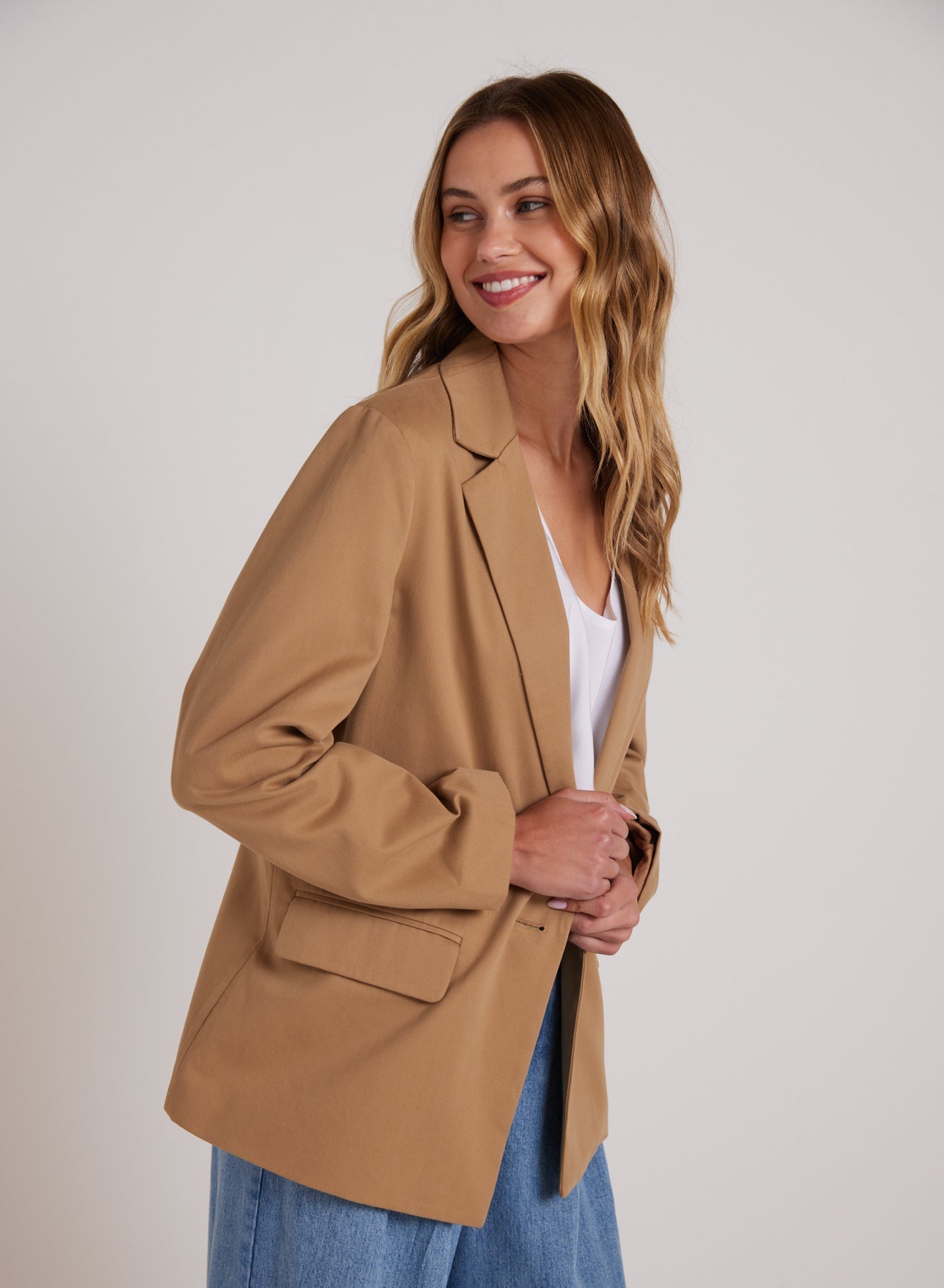 Single Breasted Blazer | Classic Camel