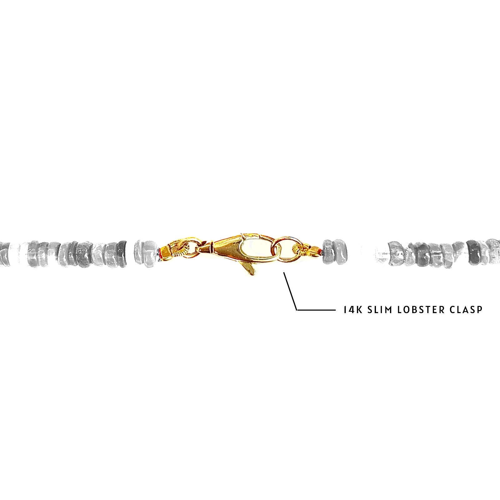 Shimmering beaded necklace made of smooth opals with a yellow gold lobster clasp