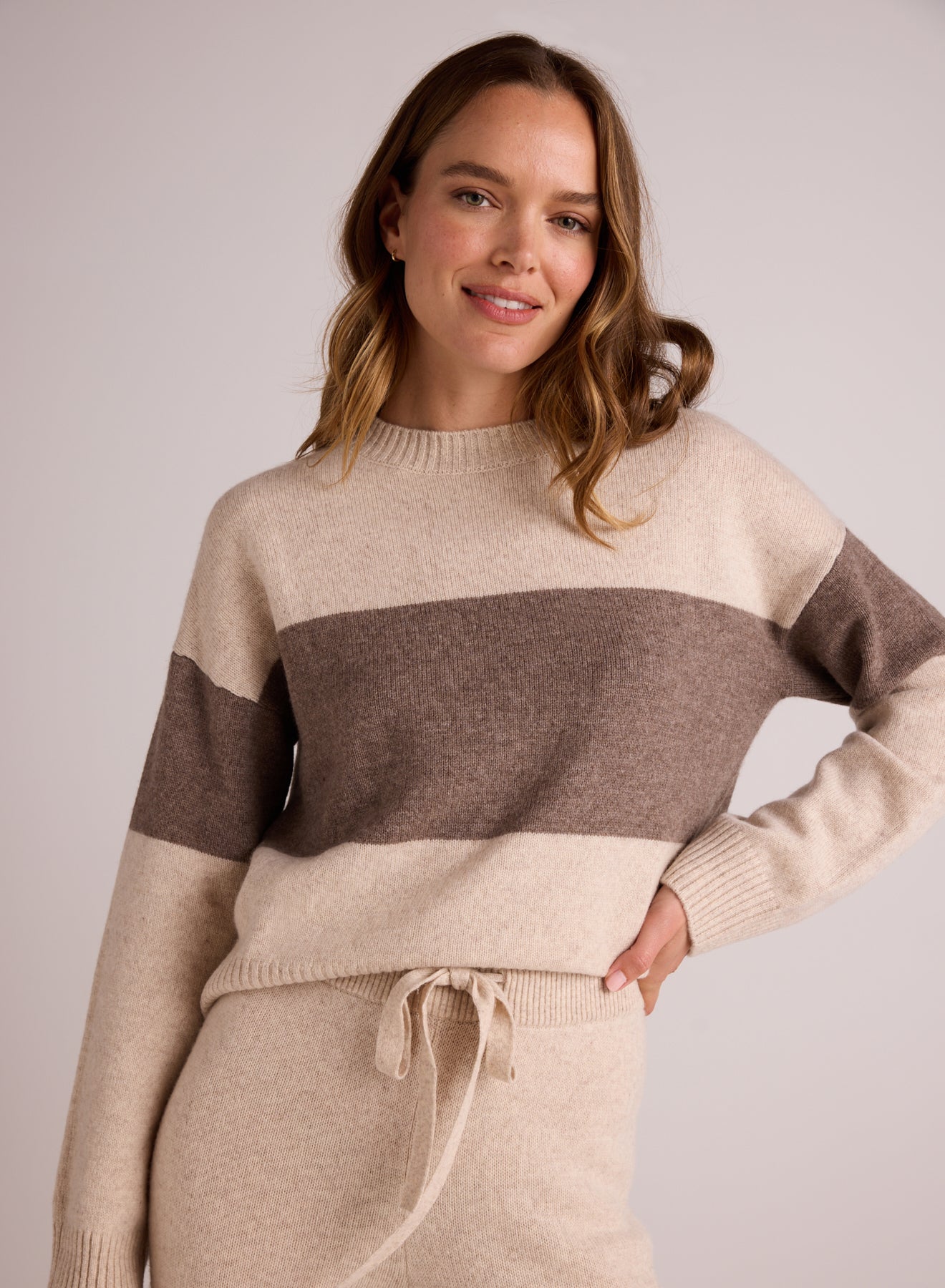 Slouchy Crew Neck Sweater | Oat & Fawn